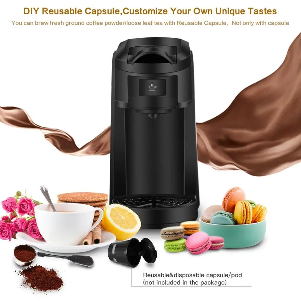 CM802 Mini Single Cup Serve Coffee Maker Machine Portable K Capsule Coffee Machine 360ML Water Tank