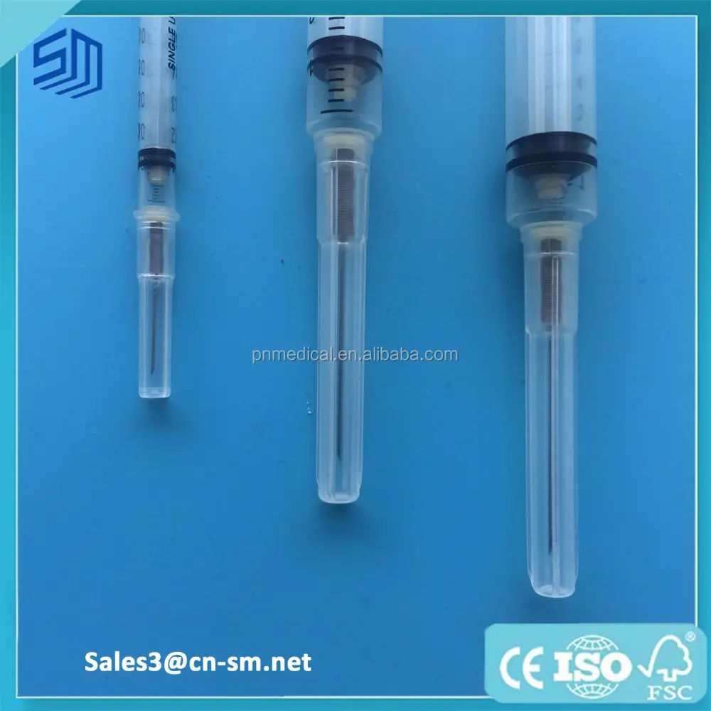 
Automatic retractable needles safety syringe with spring 
