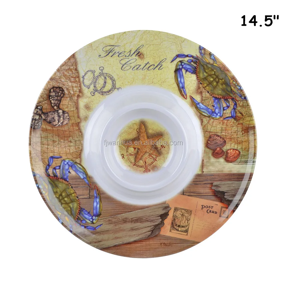 Custom OEM Melamine new design chip dip tray made in china