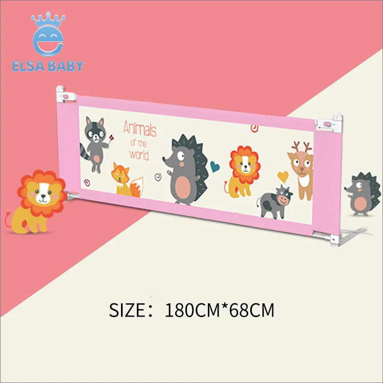 
Easy to assemble and sturdy, folding baby bed rail avoid baby falling to the ground 