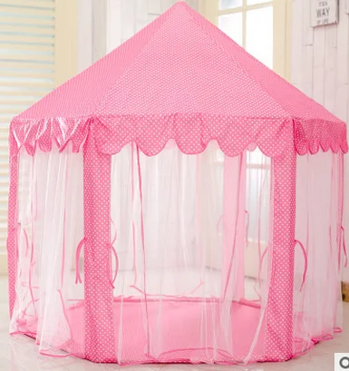 Игровая палатка для дома и улицы розовая принцесса детская игровая палатка
