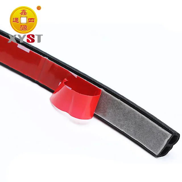 Eco-friendly Self-adhesion B-shape Type Moulding Trim Rubber Strip EPDM Sponge Extrusion Ozone Resistance, Flexible Etc -40~120℃