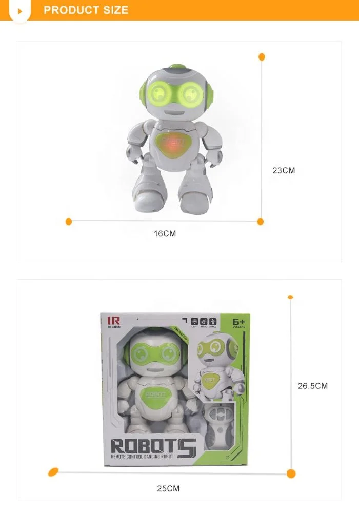 Big eye smart  remote robot dance toys with music and light