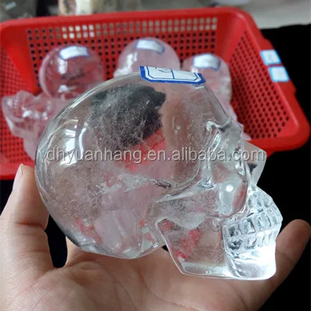 hot sale!natural very clear quartz crystal skulls,hand carved crystal skull head