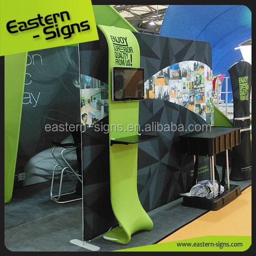 Tradeshow Booth Tension Fabric Display Backdrop TV Stand Display
