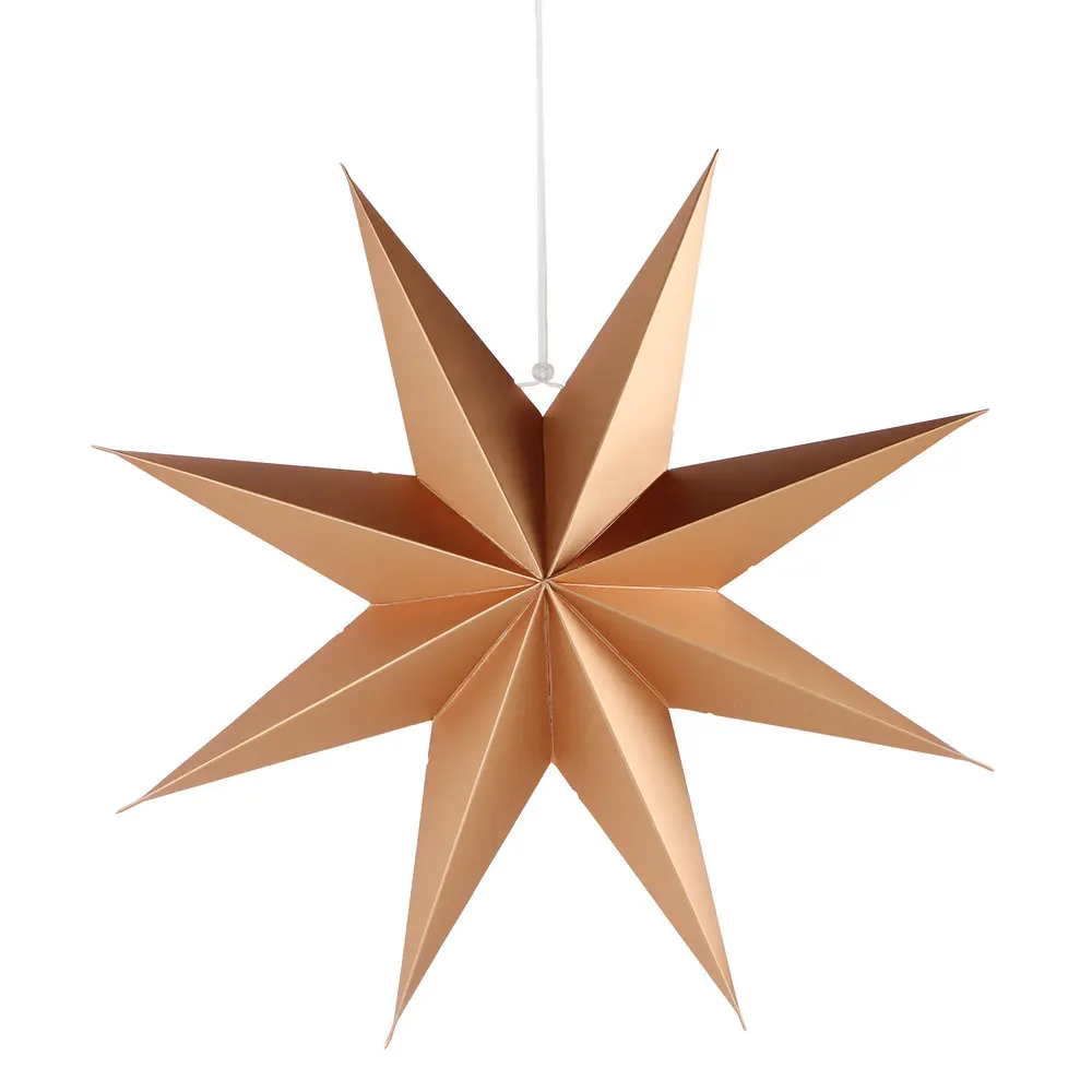 Wholesale 70cm Christmas Decoration 8 Point Silver Gold Paper Star