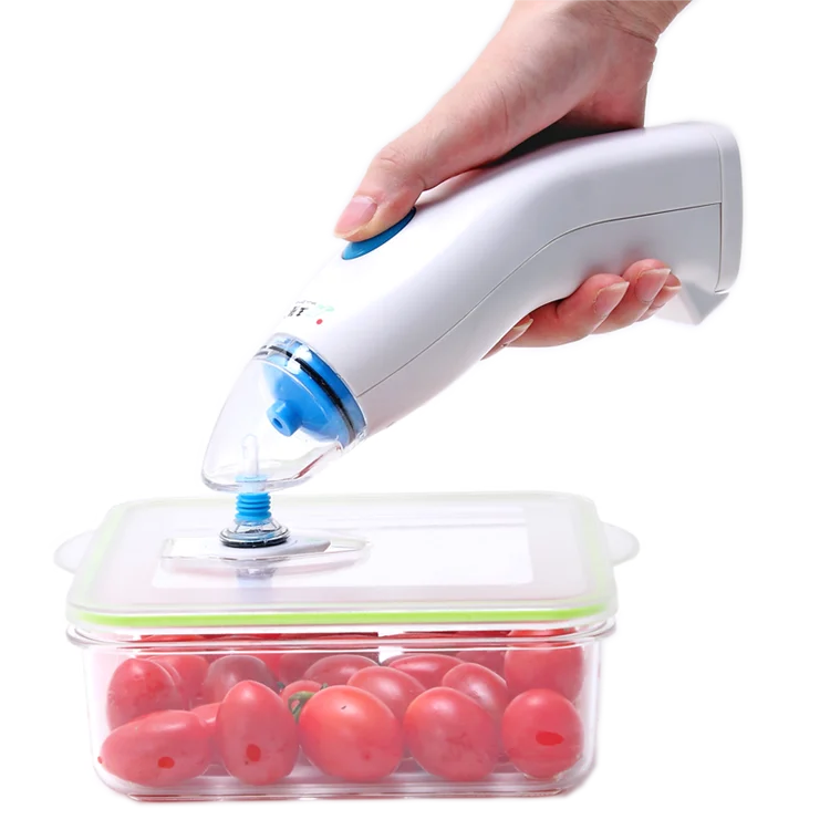 Plastic cheese container for food with vacuum pump