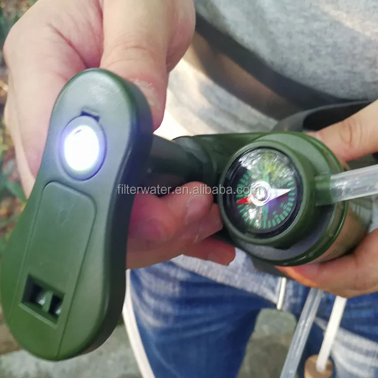 Personal portable Survival Camping Multifunctional water filter equipment for  first aid kit tools,hiking survival