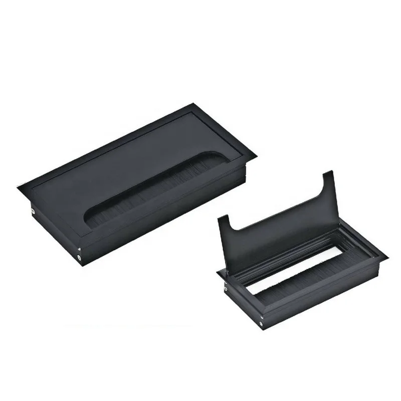 80*160mm Aluminum alloy office desk wire cable grommet