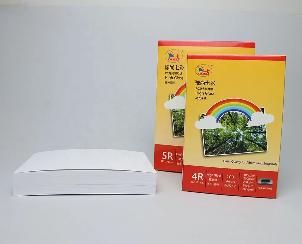 Factory Price Single Sided PET High Glossy Inkjet Photo Paper 230gsm A4 Waterproof