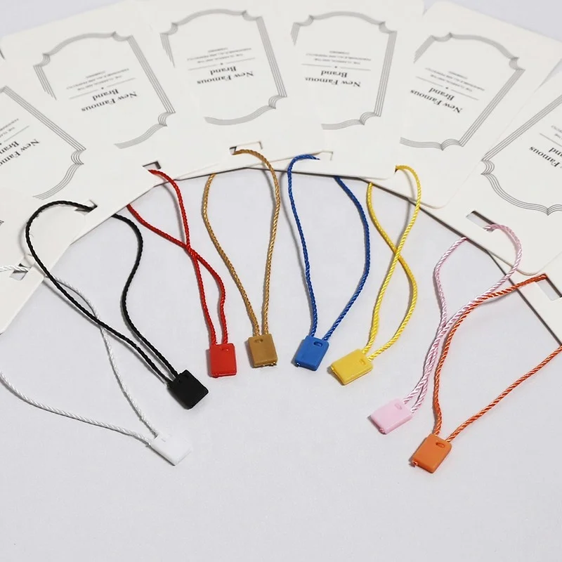 
Wholesale hang tag string custom brand logo hang tag cord 