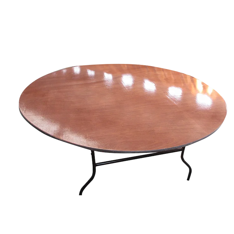 Hot sale hotel furniture plywood 10 people folding round dining table