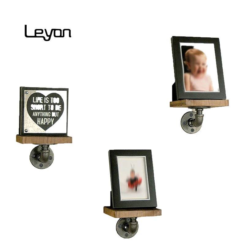 steampunk decor floating shelves hardware pipe fitting nipple 1/2 coating black flange industrial pipe brackets