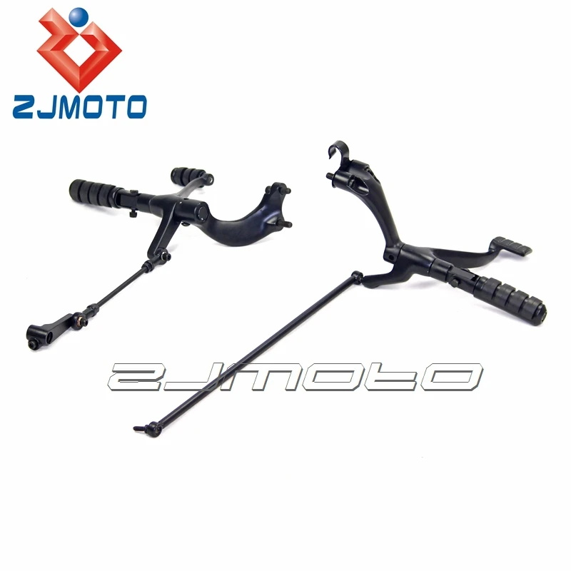 Black Iron Footrest Forward Control Kit Motor Bike Foot Pegs Motorcycles Foot Rest For Sportster Roadster Nightster 1622-0140