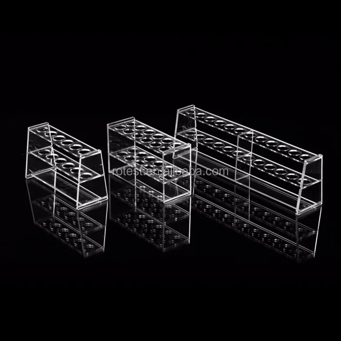 Acrylic Colorimetric PMMA Test Tube Rack 6 Hole Test Tube Rack