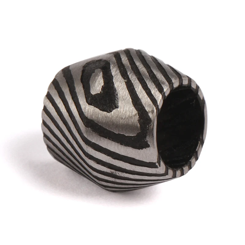 Jewelry Men Damascus Beads For bracelet or necklace Decoration Loose Bead