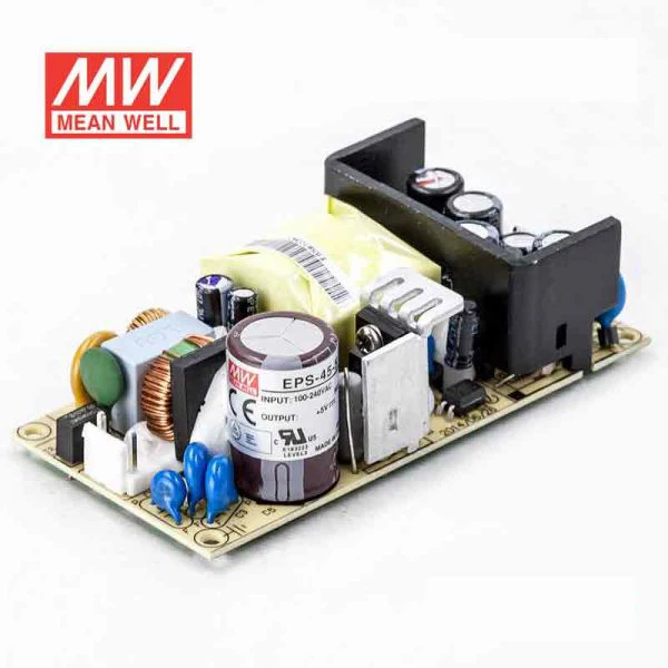 EPS-45-5 AC-DC 5V 45W открытая рамка печатная плата питания с одним выходом, Industria питания с одним выходом, промышленный оригинальный бренд MEAN WELL представляет импульсный источник питания светодиодного табло