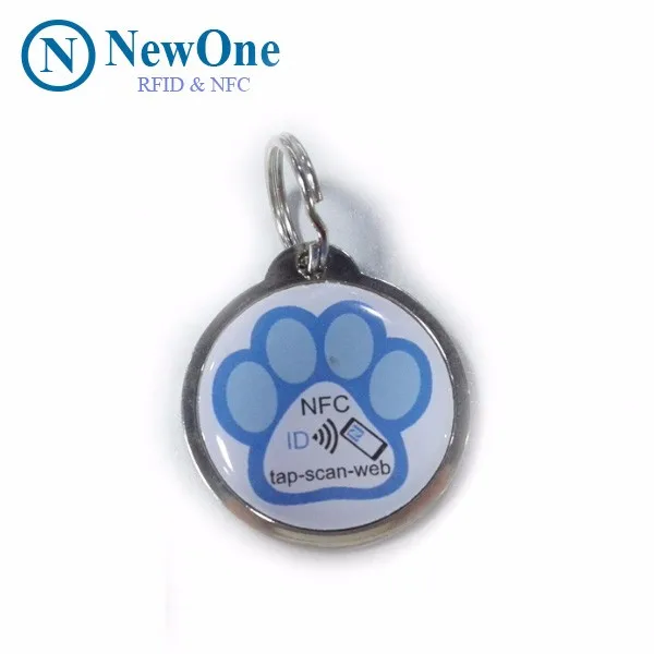 
Free samples epoxy waterproof nfc pet id collar tag with Unique QR code epoxy nfc tag 