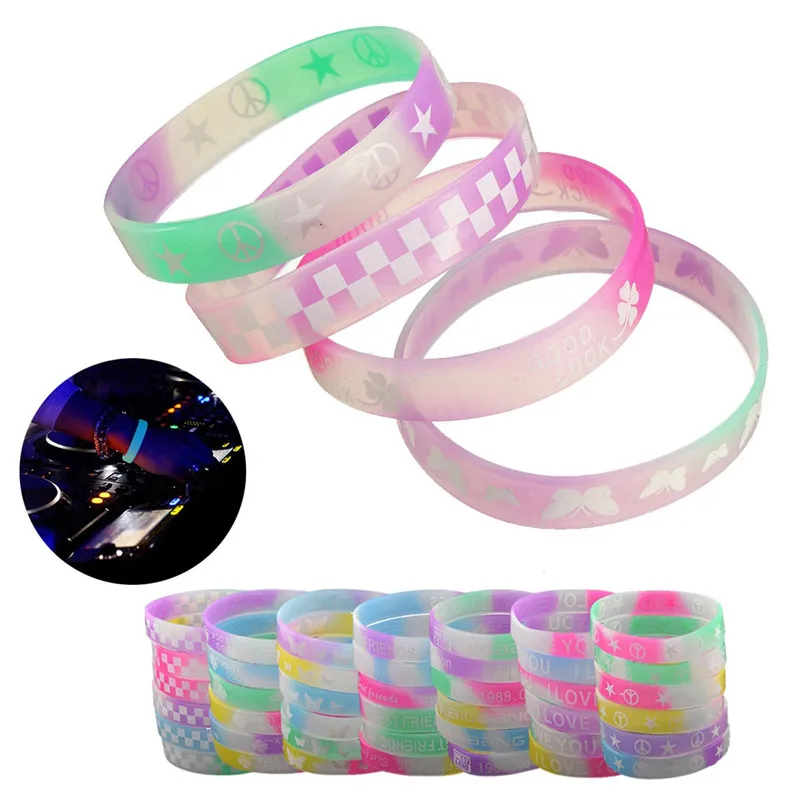 2019 Whole Brand New Glow In Dark Luminous Silicone Rubber Wristband Bracelet Bangle Color Pattern Multi Random From Beyane Price Dhgate Com 2019 Whole Brand New Glow In Dark Luminous Silicone Rubber Wristband Bracelet Bangle Color Pattern Multi Random From Beyane Price Dhgate Com
