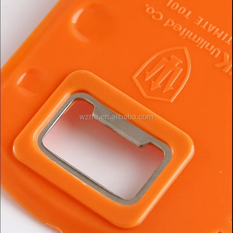 Plastic surfing surfboard wax comb with bottle opener