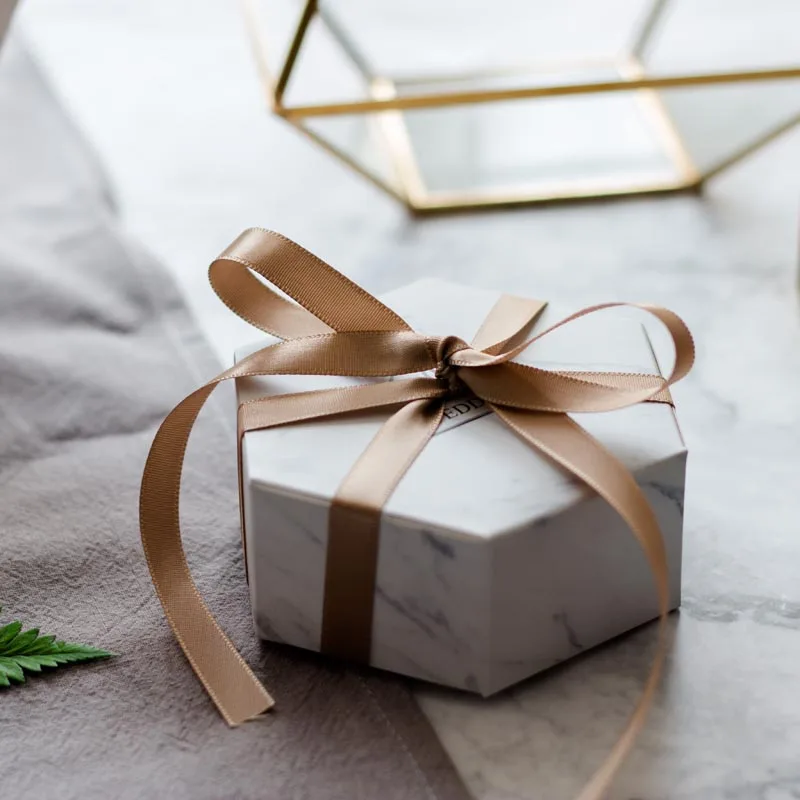 
Retail personalized marbling wedding favors paper box for sale 