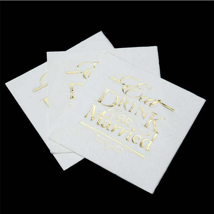 2024 express napkin  Disposable Paper Party Set Personalized Napkins Wholesale 33x33cm natural and white