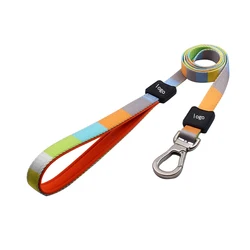 Free Design Sublimation Custom Print Logo Wholesale Neoprene Padded Handle Dog Leash