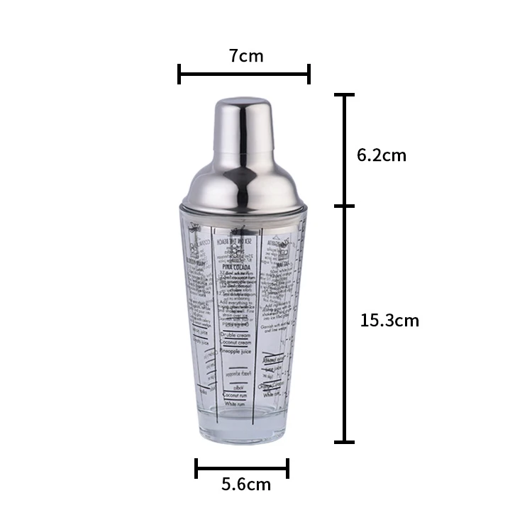 
400ml custom bar tools wholesale stainless steel barware boston cocktail shaker 