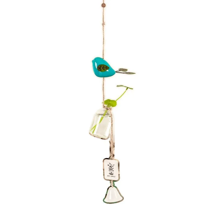 
WR Products outdoor Handing Resin wind chimes of wrought craft ceramics wind chime for home decoration 
