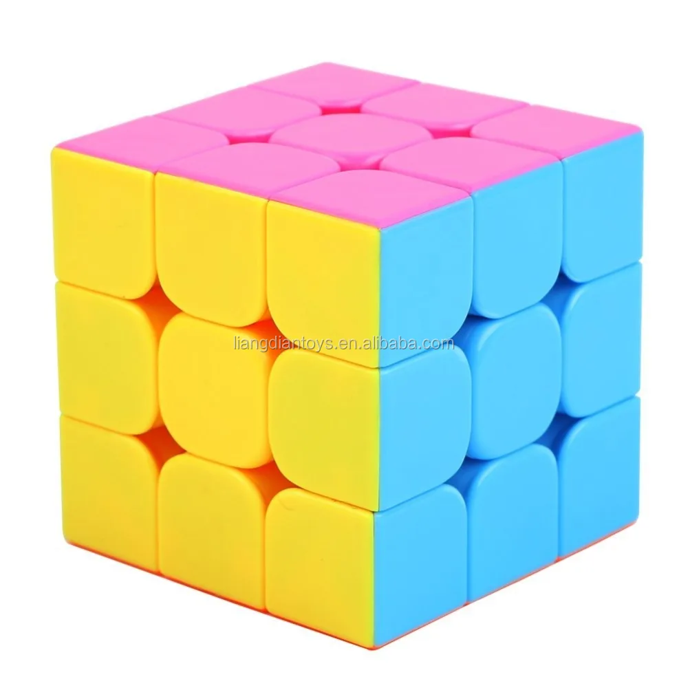 3x3x3 Speed Cube Puzzle, Small, High Bright Pink Colors/amazing kids play toys