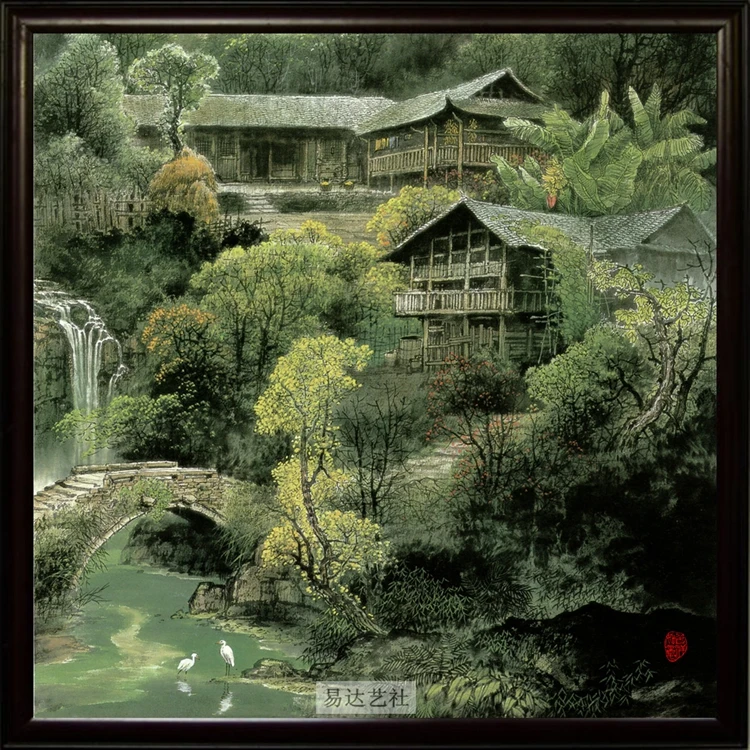 Chinese Landscape Special Ceramic Art Decor Painting