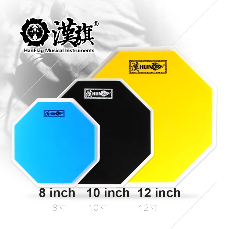 Percussion Instruments Custom Logo Silicone Rubber Single side Practice Pad 10 inches