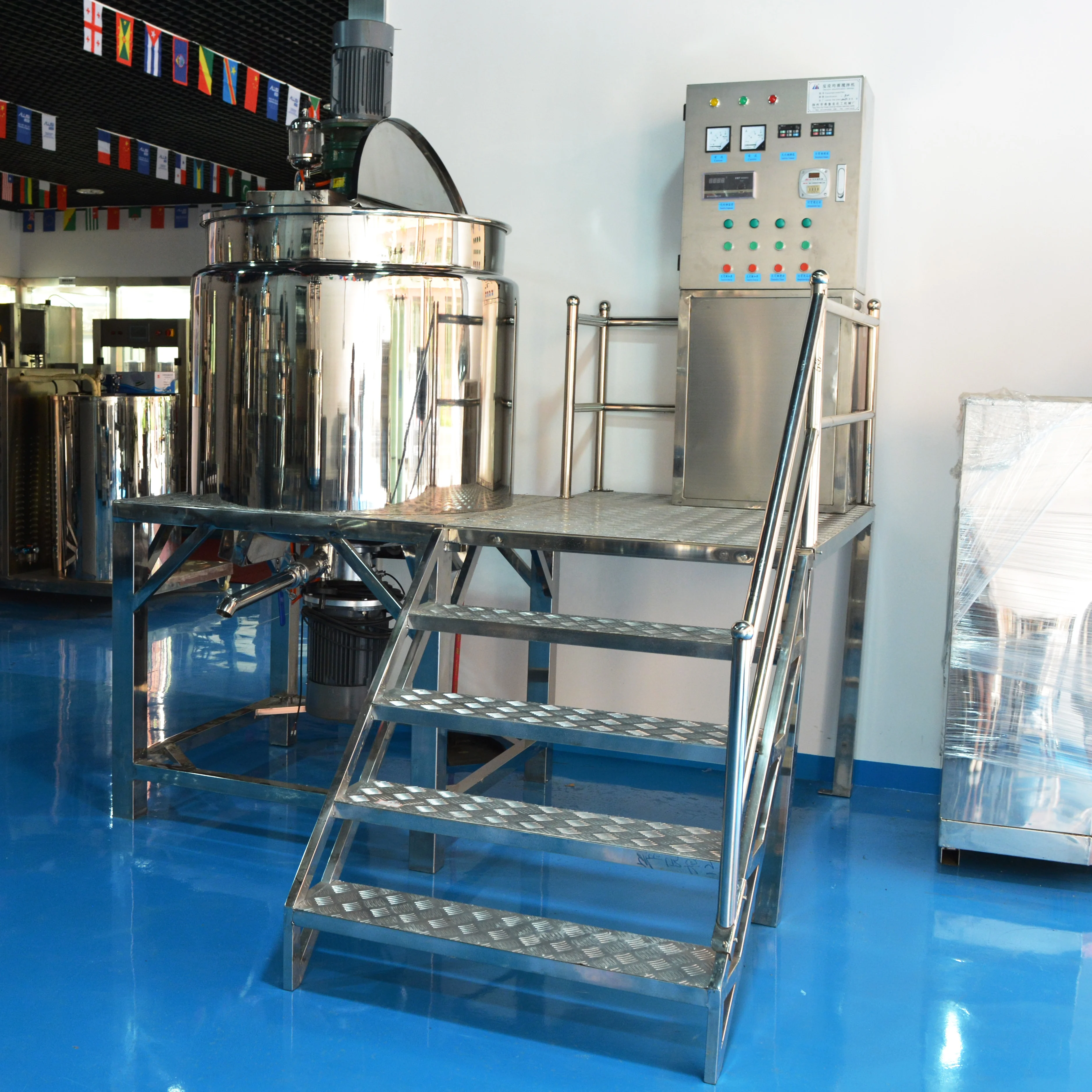 1000L Hair Color making machine/Styling gel mixer equipment homogenizing mixing blender