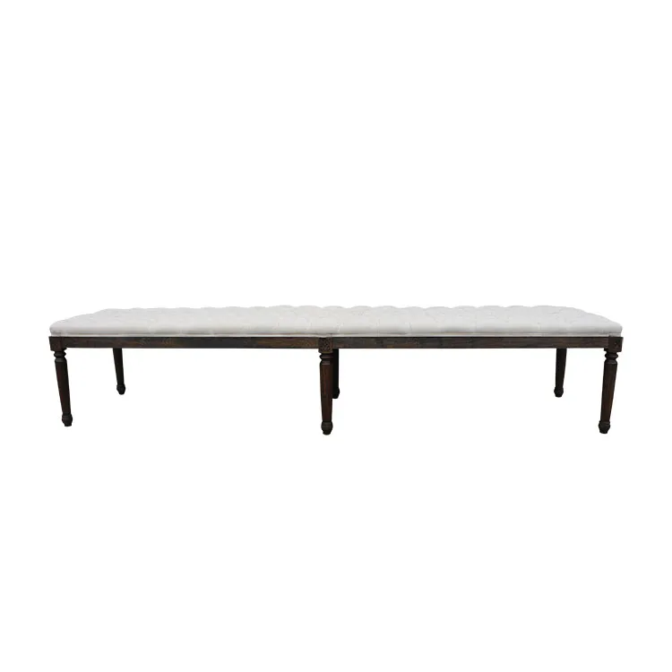 Latest Custom Design Antique French style button tufted bed end bench