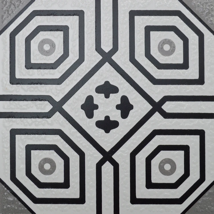 
200X200 Classic fashion art deco tile wall and floor black and white modern 3d house tile 