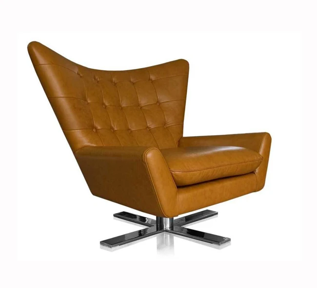 Swivel chaise lounge In genuine leather CC-LC188 #