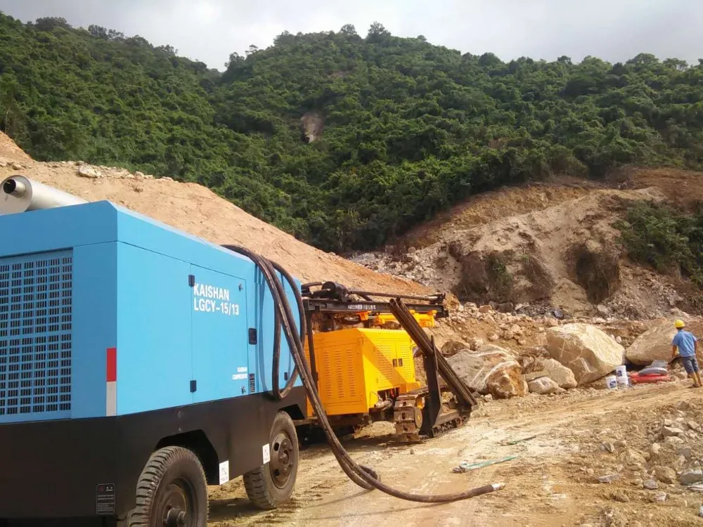 STARS Economical 60 cfm 17 bar Kaishan Air Compresor Diesel Air Compressors Portable
