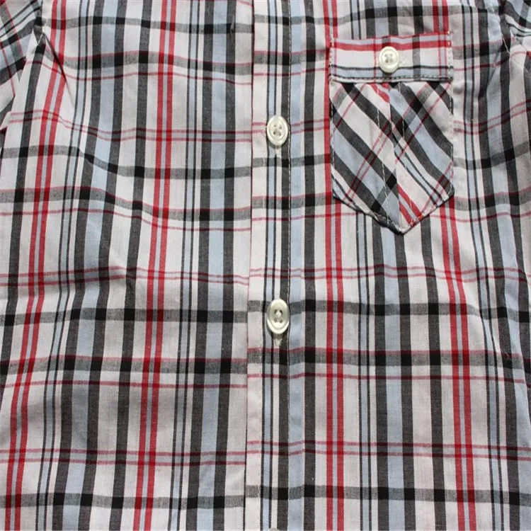 Wholesale new design plaid boy shirt short sleeves children casual shirt kids check shirt