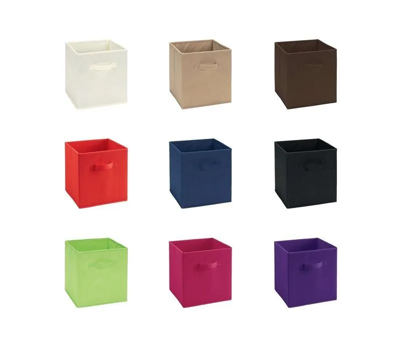 Recycle bamboo home cube drawer storage with logo