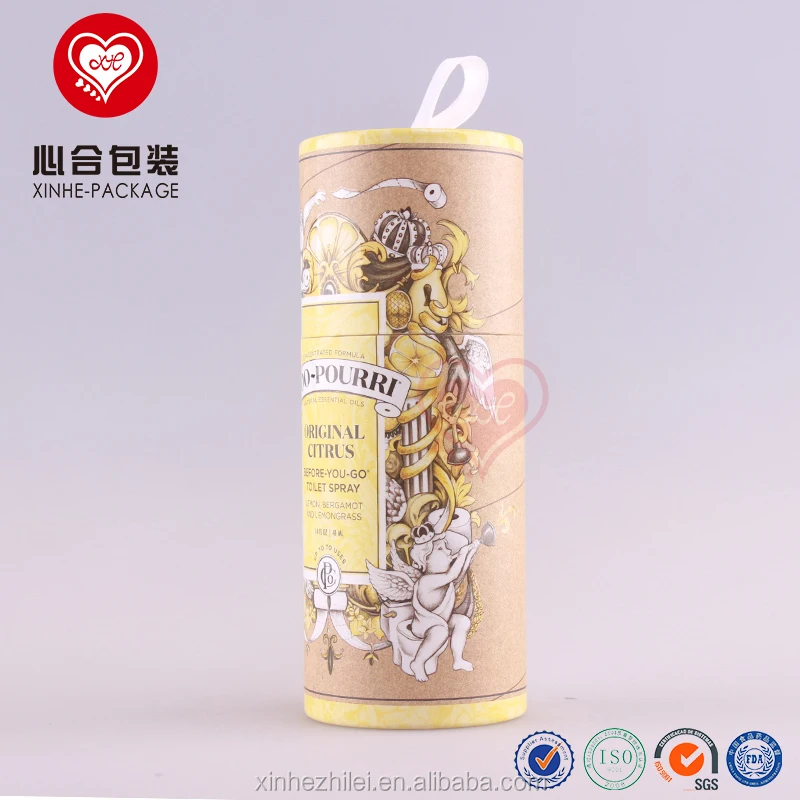Custom logo printed round cardboard t-shirt packaging tube box