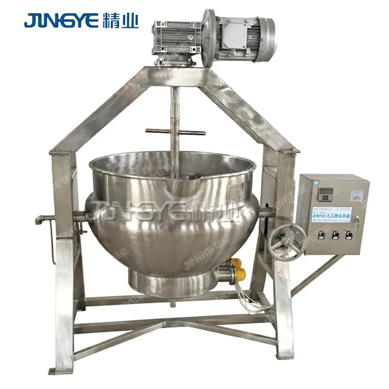 50 liter Electric hot Oil Soup jacketed cooking mixer machine Jacketed Boiling Stirring Pan for Tartar Sauce