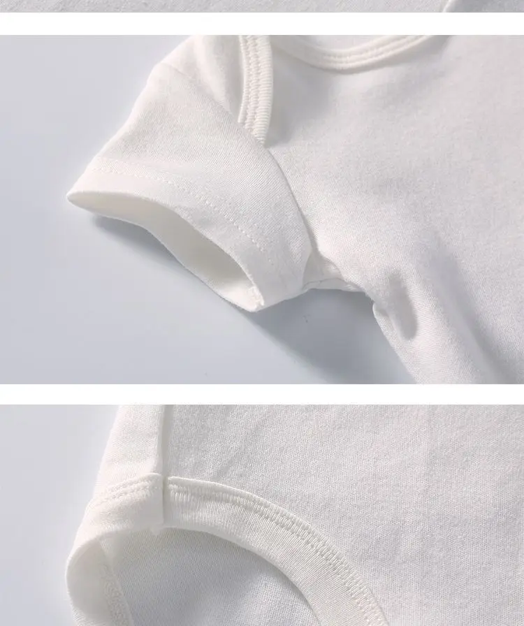 Cheap wholesale white plain baby bodysuit organic cotton newborn infant simple romper