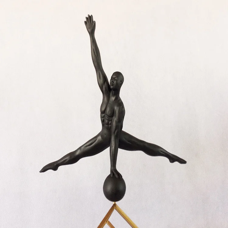 Скандинавская Простая Современная полимерная декоративная мраморная поделка настольная гимнастическая фигурка украшение