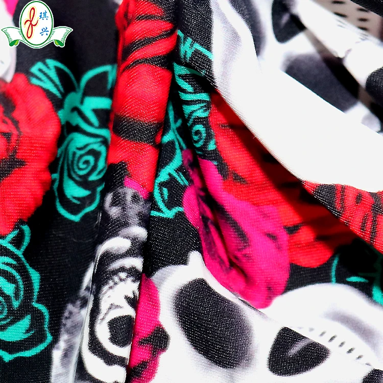 polyester 88% elastan 12% hot rose print underwear panties fabric