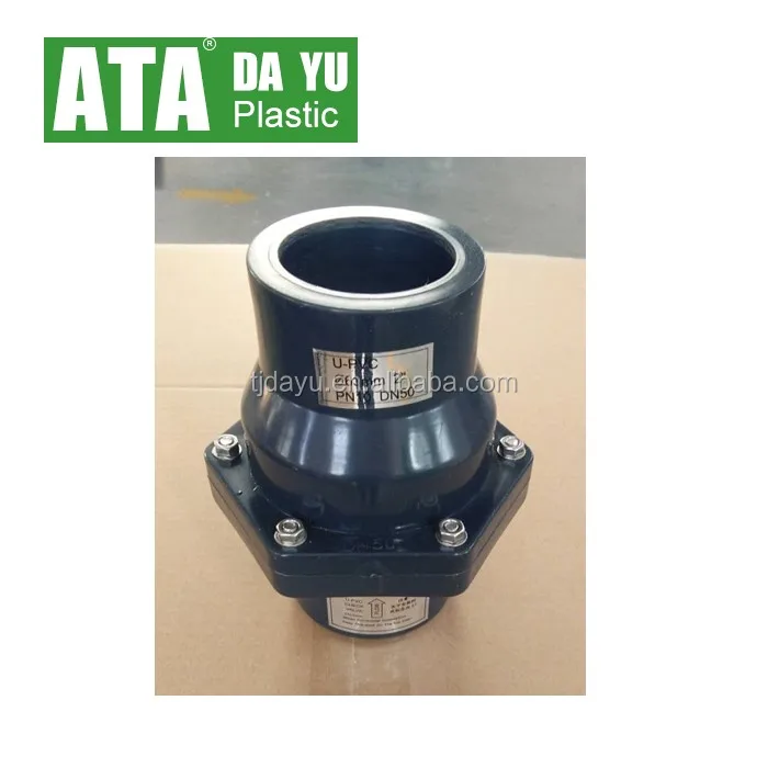 FREE Sample Logo factory sewage cut-off valves grey white PVC non one way return slip swing check valve