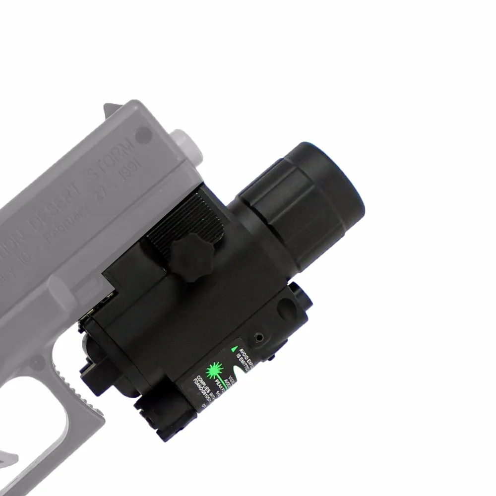 2 in 1Tactical  Green Laser Sight With 20mm Rail ar15 laser flashlight combo for Pistol