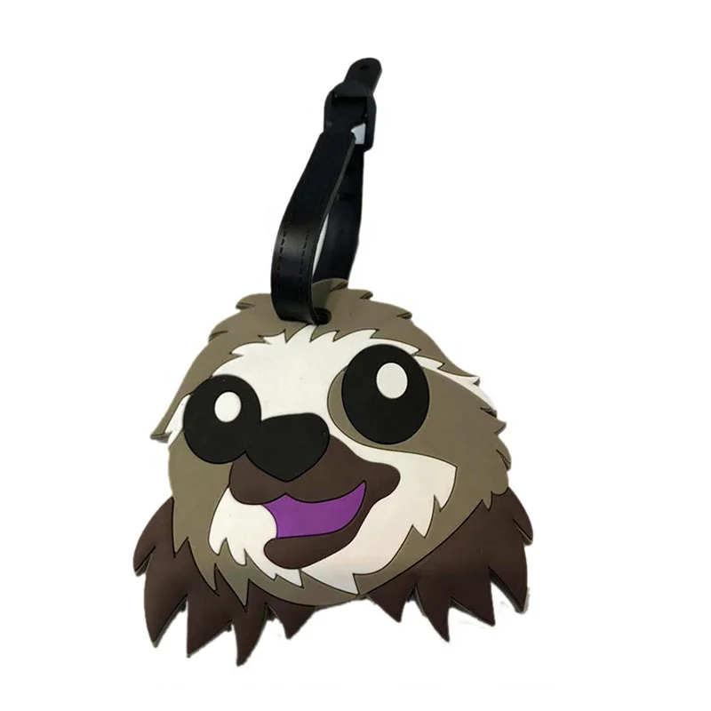 Travel Gift Bag Tag Funny Suitcase Baggage Label Cute Sloth Luggage Tag