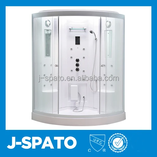 2015 Luxury Cheap Double Computer Controllors Whirlpool Bath Movable Sliding Glass Steam Shower Room JS-836