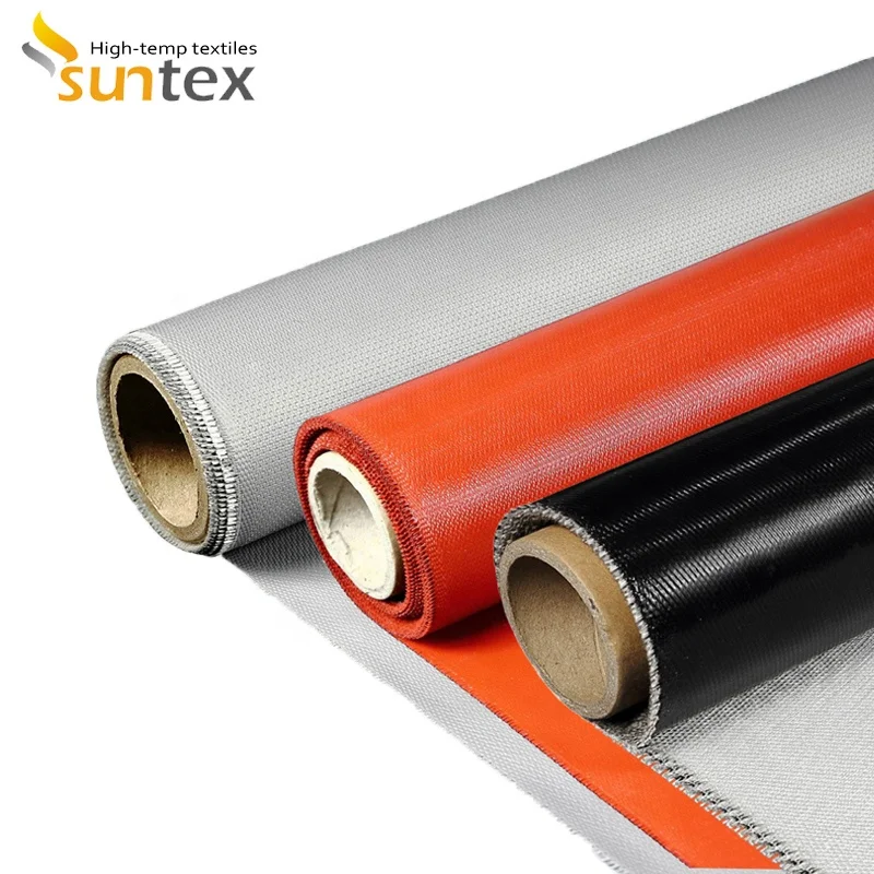 Fireproof Silicon Rubber Coated Fiberglass Chemical Fire Resistant Cloth