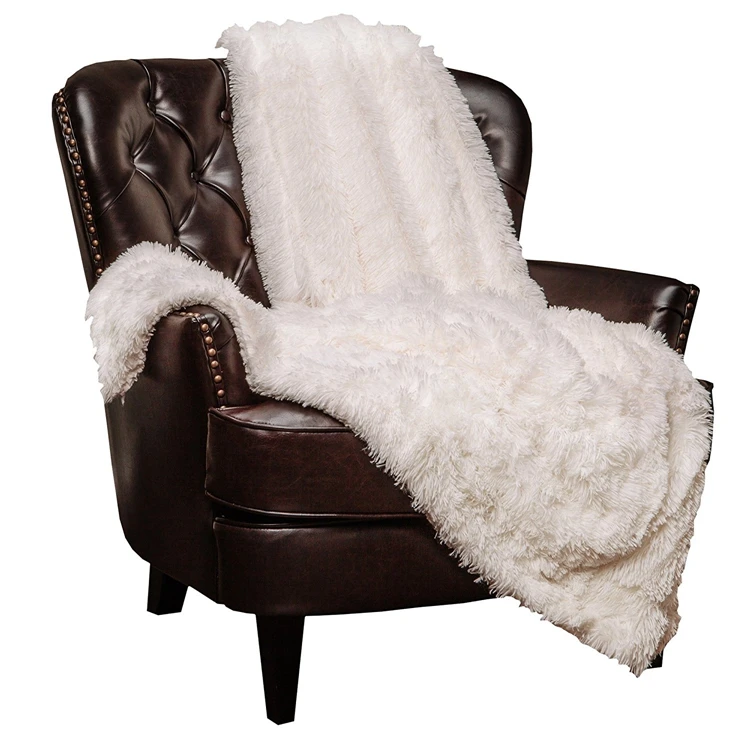Super Soft Long Shaggy Chic Fuzzy Fur Solid throw